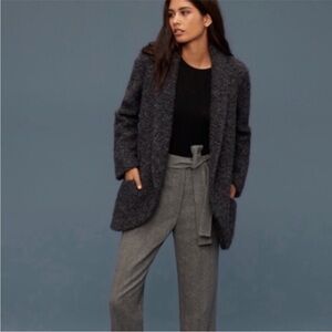 Aritizia Wilfred Chevalier Mohair Alpaca Wool Gray Boucle Jacket 2
